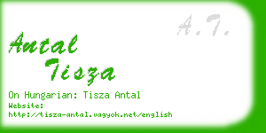 antal tisza business card